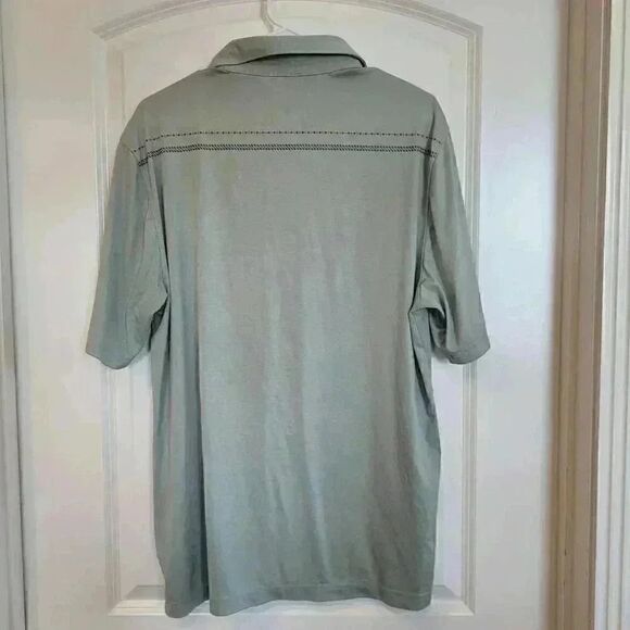 Greg Norman Men's Sage Green Polyester Polo Golf Shirt - Picture 6 of 7
